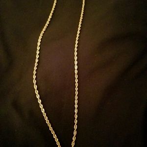 10k Yellow gold Rope Chain. 3mm 24 inch